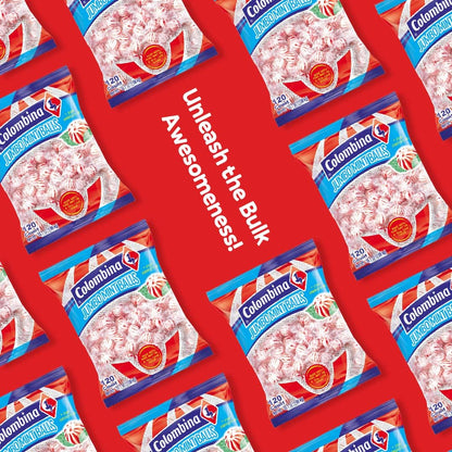Product image of Colombina Jumbo Peppermint Balls Individually Wrapped Red and White Hard Candy 120 ct Pack of 2