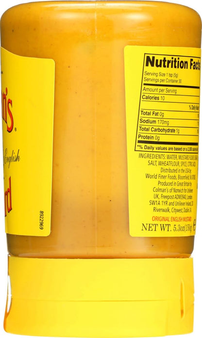 Product image of Colman's Original English Squeezy Mustard Condiment 5.29 oz 5.29 oz Pack of 2