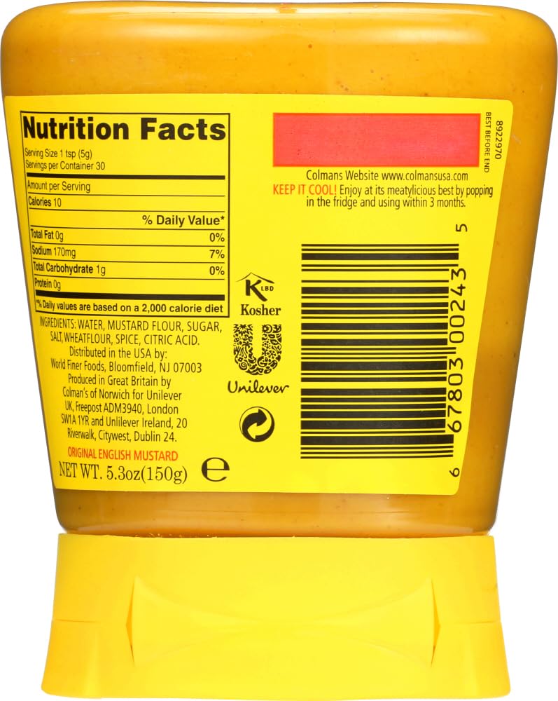 Product image of Colman's Original English Squeezy Mustard Condiment 5.29 oz 5.29 oz Pack of 2