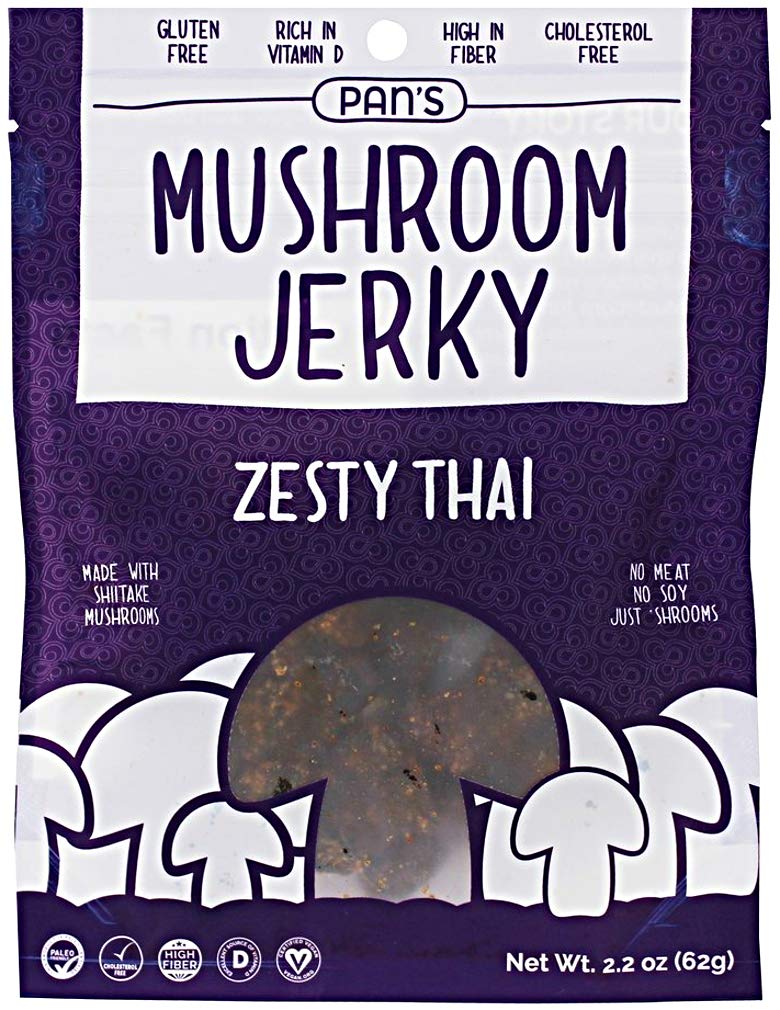 Product image of Pan's Mushroom Jerky Zesty Thai Flavor Meat-free 2.2 oz 2.2 oz Pack of 3
