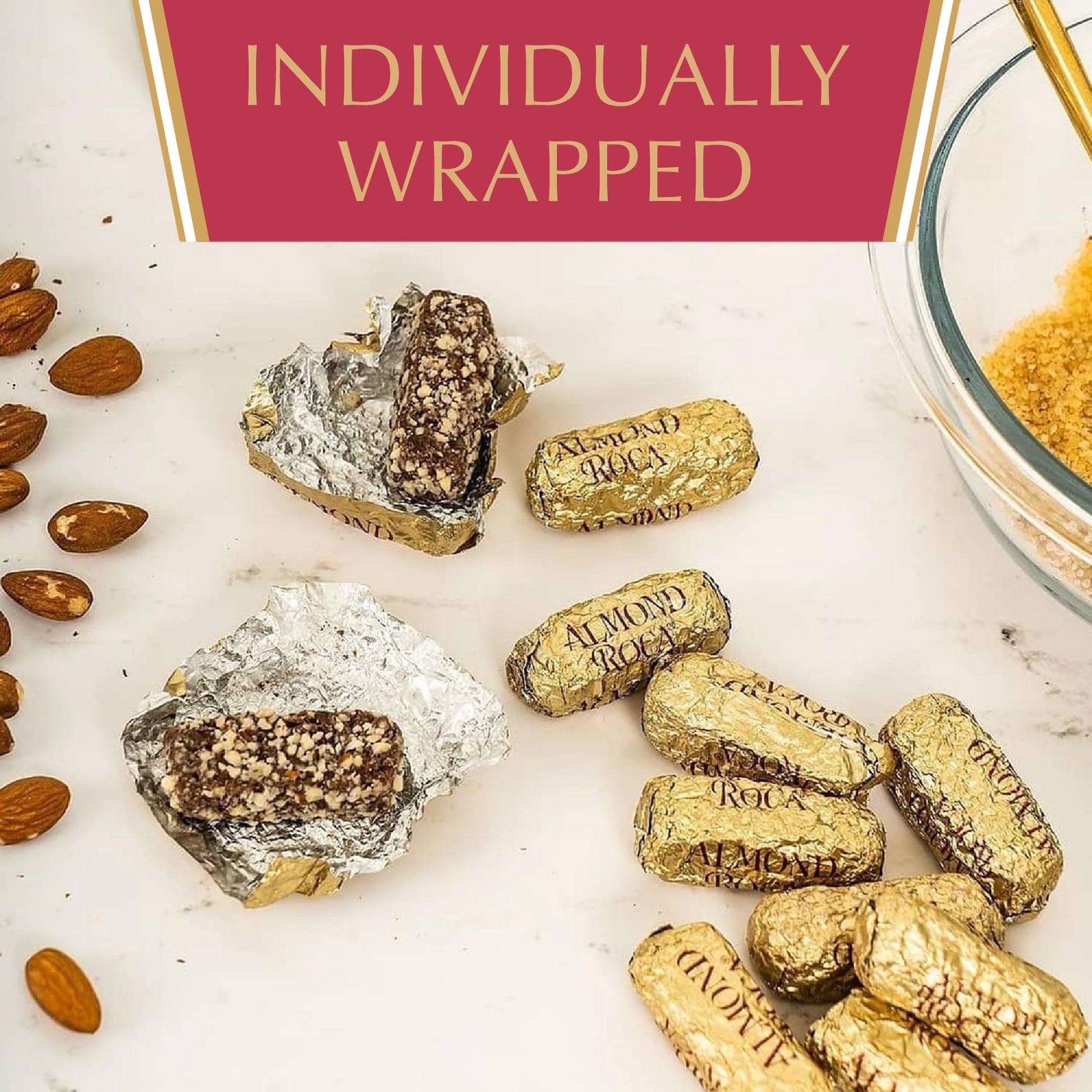 Product image of Roca Chocolate Caramel Buttercrunch Toffee Box Individually Wrapped Candy Gluten Free Kosher 5 oz 5 oz