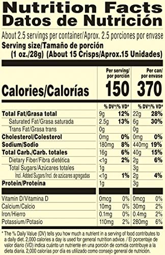 Product image of Pringles Salt and Vinegar Flavored Potato Crisps Chips 2.5 oz 2.5 oz Pack of 12