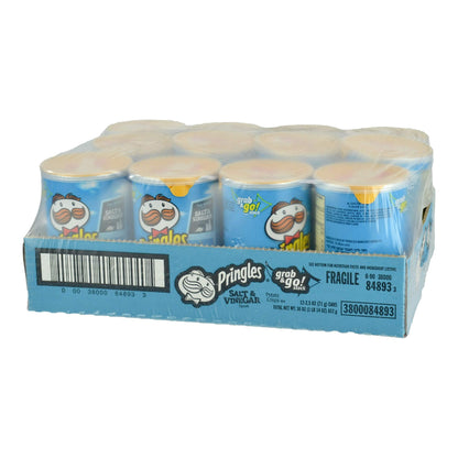 Product image of Pringles Salt and Vinegar Flavored Potato Crisps Chips 2.5 oz 2.5 oz Pack of 12