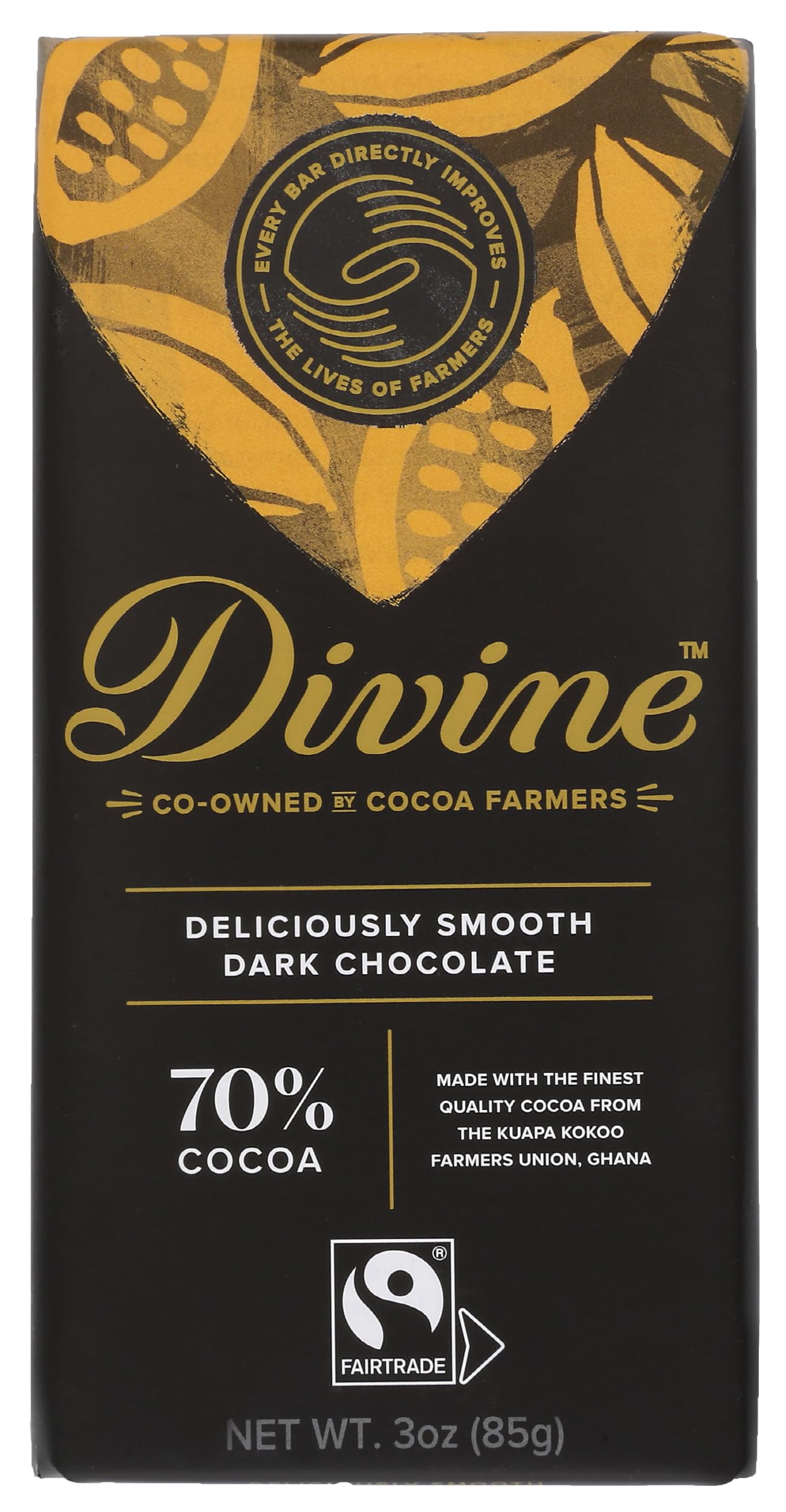Product image of Divine Chocolate 70% Deliciously Rich Dark Chocolate 3 oz 3 oz