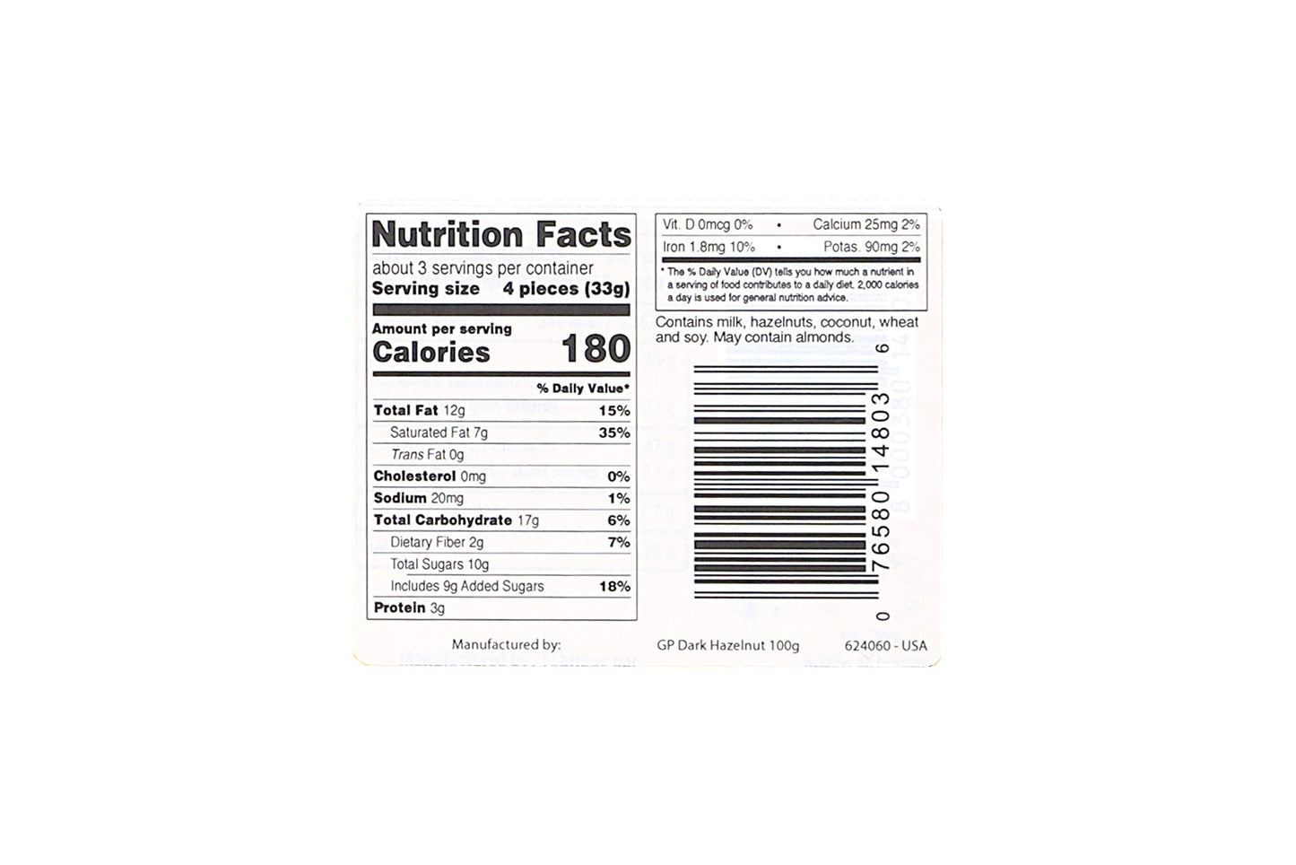 Product image of Loacker Cookie Hazelnut Dark 3.53 oz 3.53 oz