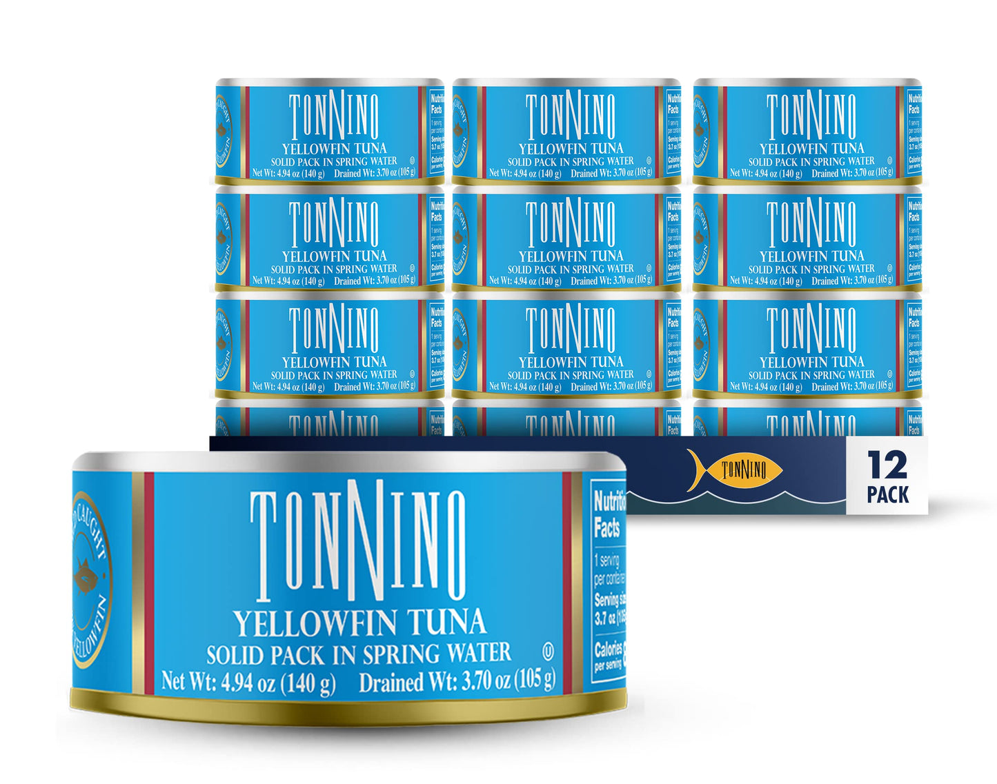 Product image of Tonnino Yellowfin Tuna Fish in Olive Oil Each 4.94 oz 4.94 oz Pack of 12