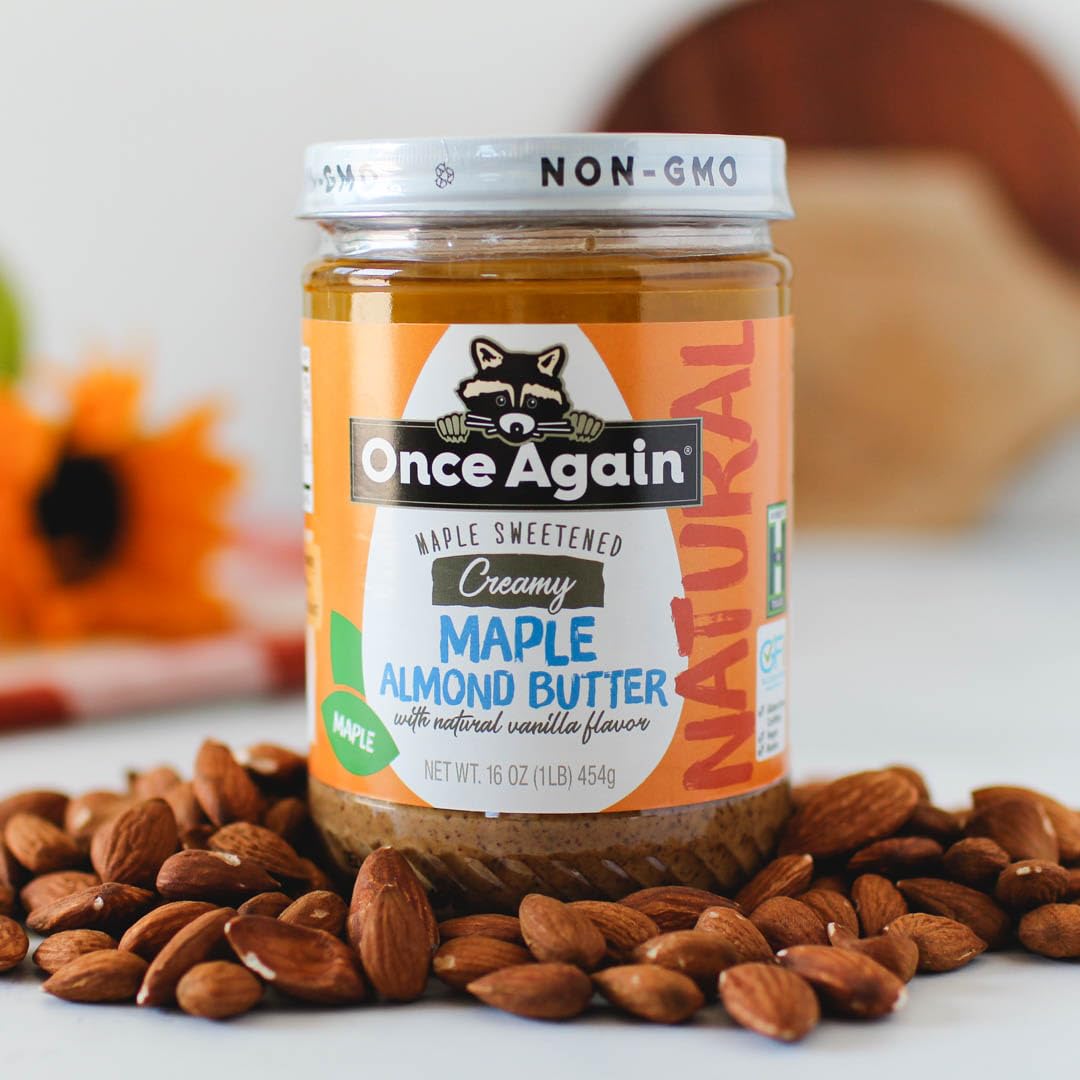 Product image of Once Again Natural Creamy Maple Almond Butter Vanilla Flavor Gluten Free Peanut Free Vegan Kosher Paleo