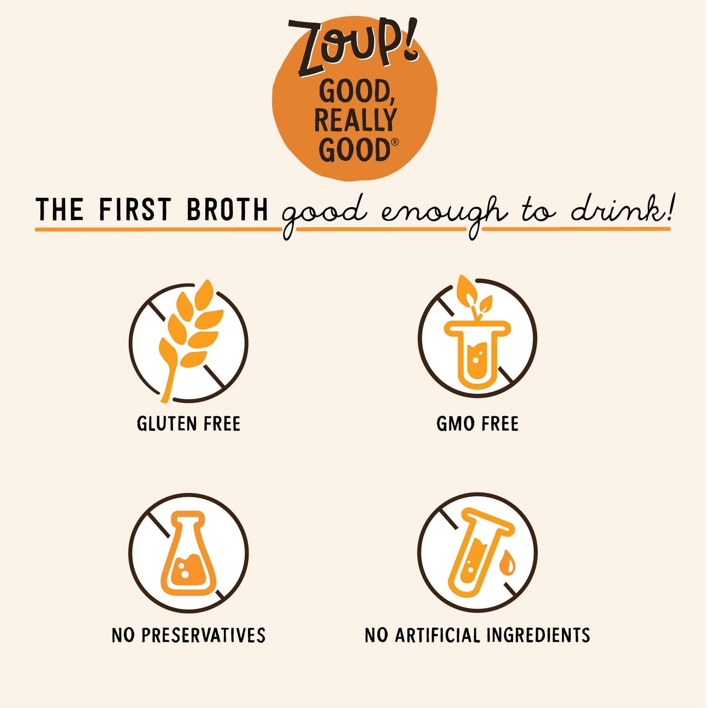 Product image of Zoup! Low Sodium Chicken Broth Keto-Friendly Gluten Free Fat Free Non-GMO Clear Broth 32 oz 32 oz Pack of 2