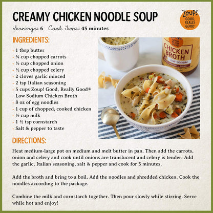 Product image of Zoup! Low Sodium Chicken Broth Keto-Friendly Gluten Free Fat Free Non-GMO Clear Broth 32 oz 32 oz Pack of 2