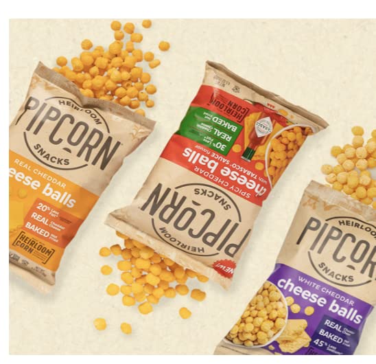 Product image of Pipcorn Heirloom Cheddar Cheese Balls 4.5 oz 4.5 oz