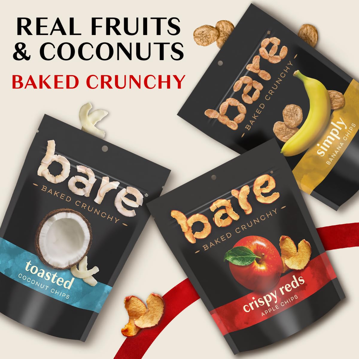 Product image of Bare Baked Crunchy Medleys Apple Strawberry Fruit Snack Mix Single Serve Bags 1.6 oz 1.6 oz Pack of 6