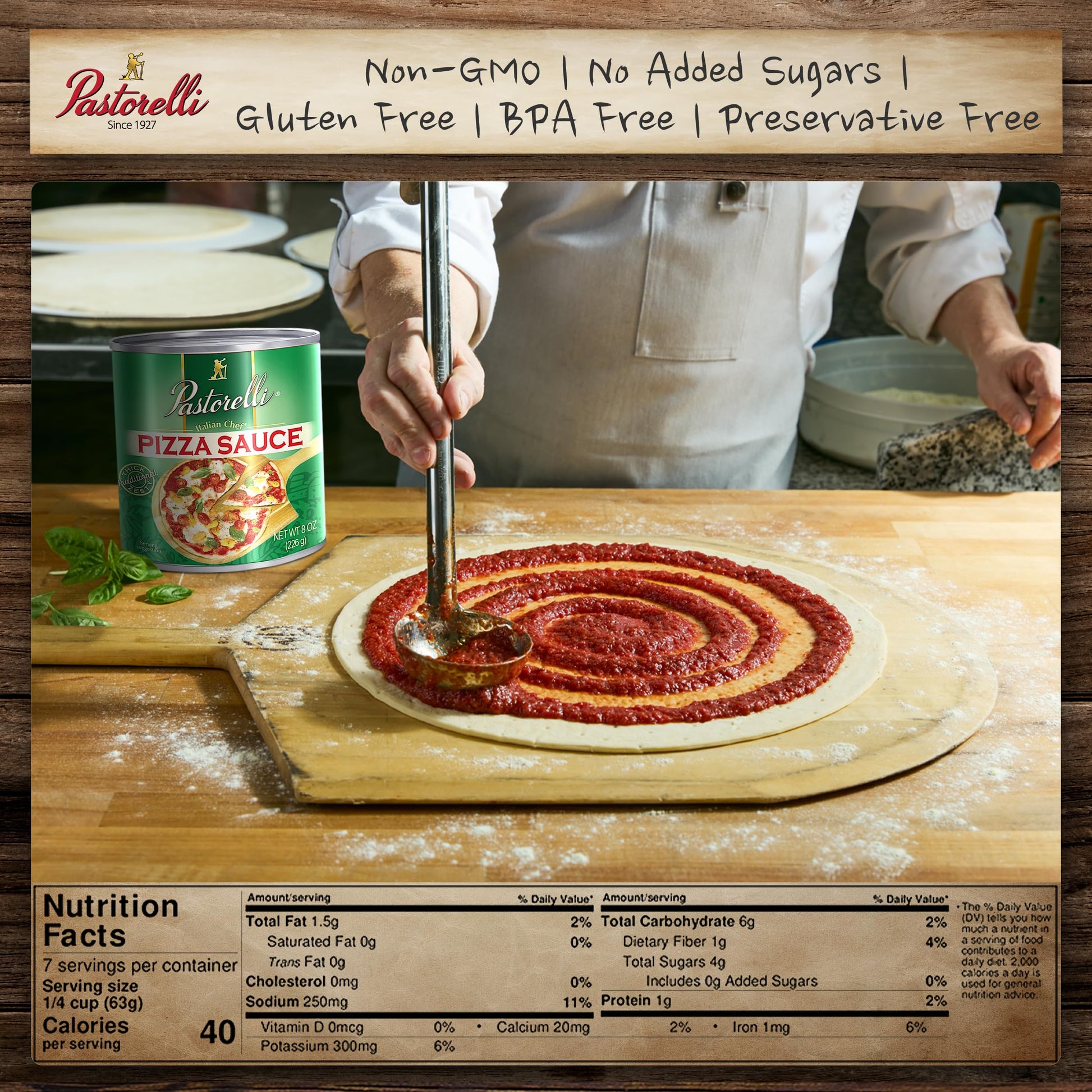 Product image of Pastorelli Pizza Sauce Original Authentic Italian Extra Virgin Olive Oil and Pecorino Romano Cheese Since
