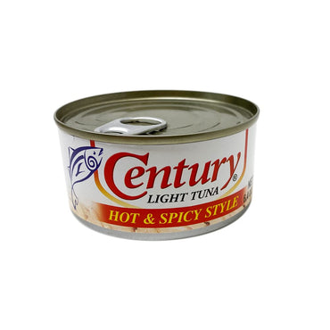 Product image of Century Tuna Hot and Spicy Flaked Light Tuna in Oil High in Protein Rich in Omega 3 DHA Canned Tuna 4.9 oz