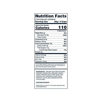 Product image of LesserEvil "No Cheese" Cheesiness Organic Popcorn Coconut Oil No Artificial Ingredients Bags 5 oz 5 oz Pack