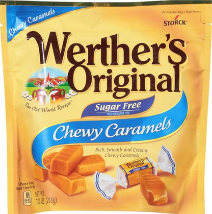 Product image of Werther's Original Sugar Free Chewy Caramels Individually Wrapped 7.7 oz 7.7 oz