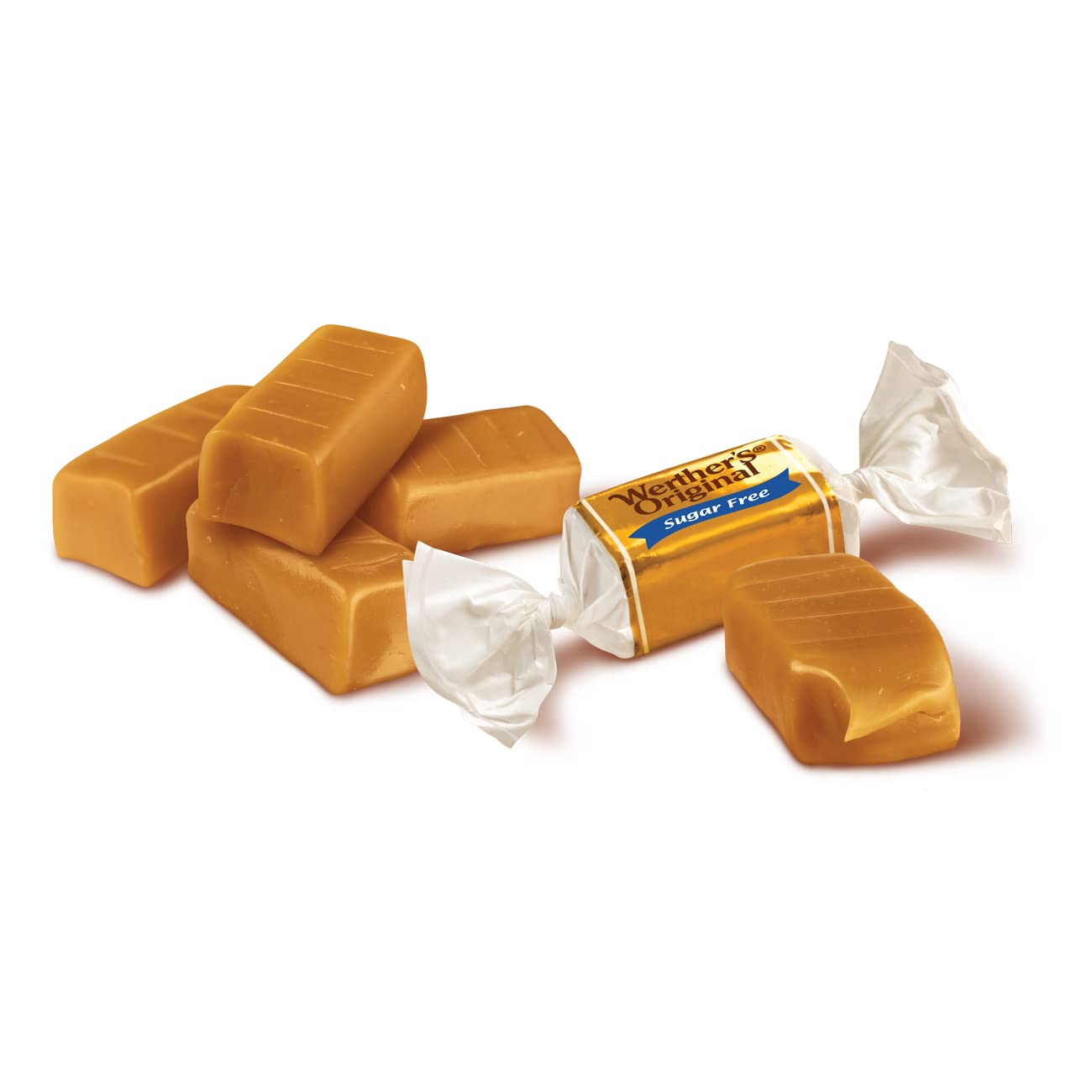 Product image of Werther's Original Sugar Free Chewy Caramels Individually Wrapped 7.7 oz 7.7 oz