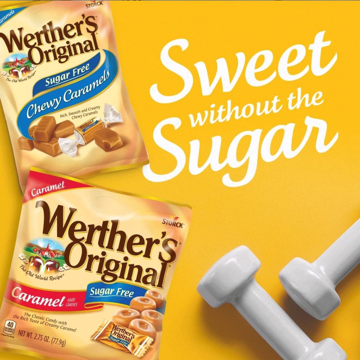 Product image of Werther's Original Sugar Free Chewy Caramels Individually Wrapped 7.7 oz 7.7 oz