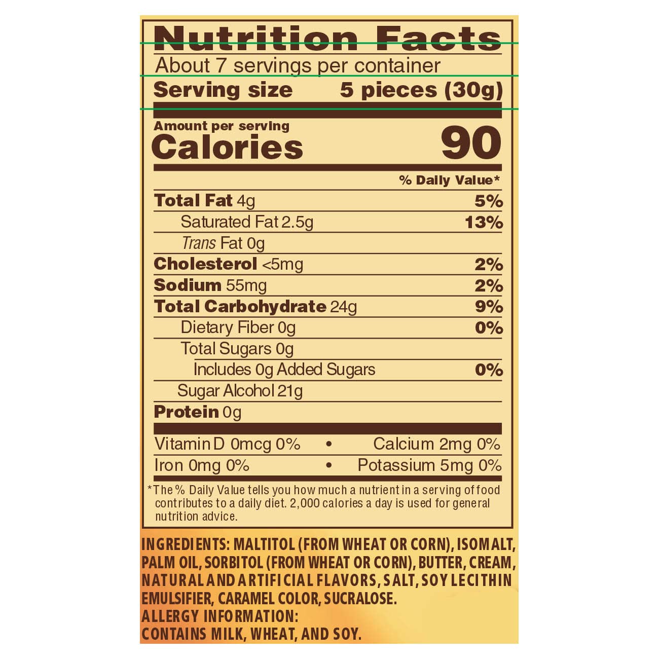 Product image of Werther's Original Sugar Free Chewy Caramels Individually Wrapped 7.7 oz 7.7 oz