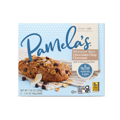 Product image of Pamela's Products Whenever Bars Oat Chocolate Chip Coconut Gluten-Free Snack Bars 5 ct Pack of 3