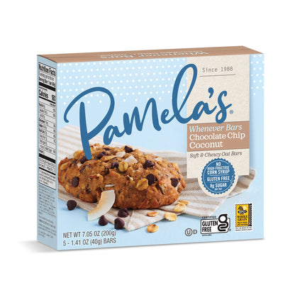 Product image of Pamela's Products Whenever Bars Oat Chocolate Chip Coconut Gluten-Free Snack Bars 5 ct Pack of 3