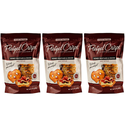 Product image of Snack Factory Pretzel Crisps Honey Mustard and Onion Flavor 7.2 oz 7.2 oz Pack of 3
