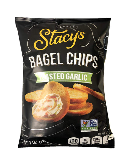 Product image of Stacy's Bagel Chips Non GMO Toasted Garlic Baked 7 oz 7 oz Pack of 2