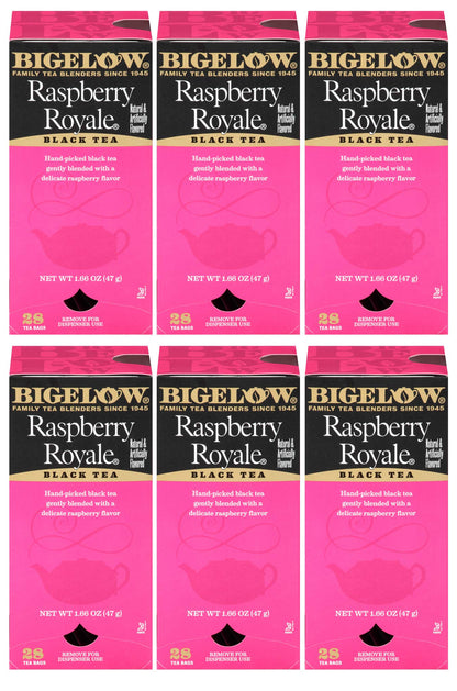 Product image of Bigelow Tea Black Tea Raspberry Royale Flavor Tea Bags All Natural Gluten Free28 ct Boxes 28 ct Boxes Pack