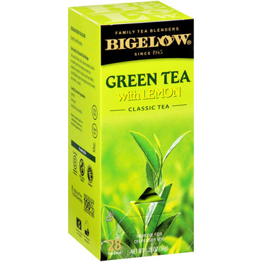 Product image of Bigelow Green Tea Lemon Tea Bags Lemon Flavor Rich in Antioxidants 28 ct Box Pack of 3
