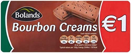 Product image of Bolands Bourbon Creams Irish Cookies Biscuits Each Bag 4.41 oz 4.41 oz Pack of 3
