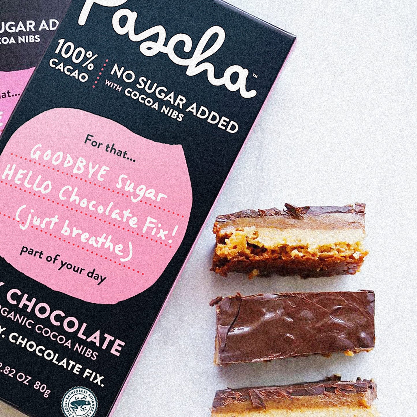 Product image of Pascha Organic No Added Sugar 100% Cacao Cocoa Nibs Chocolate Bars UTZ Gluten Free Non GMO Pack of 5