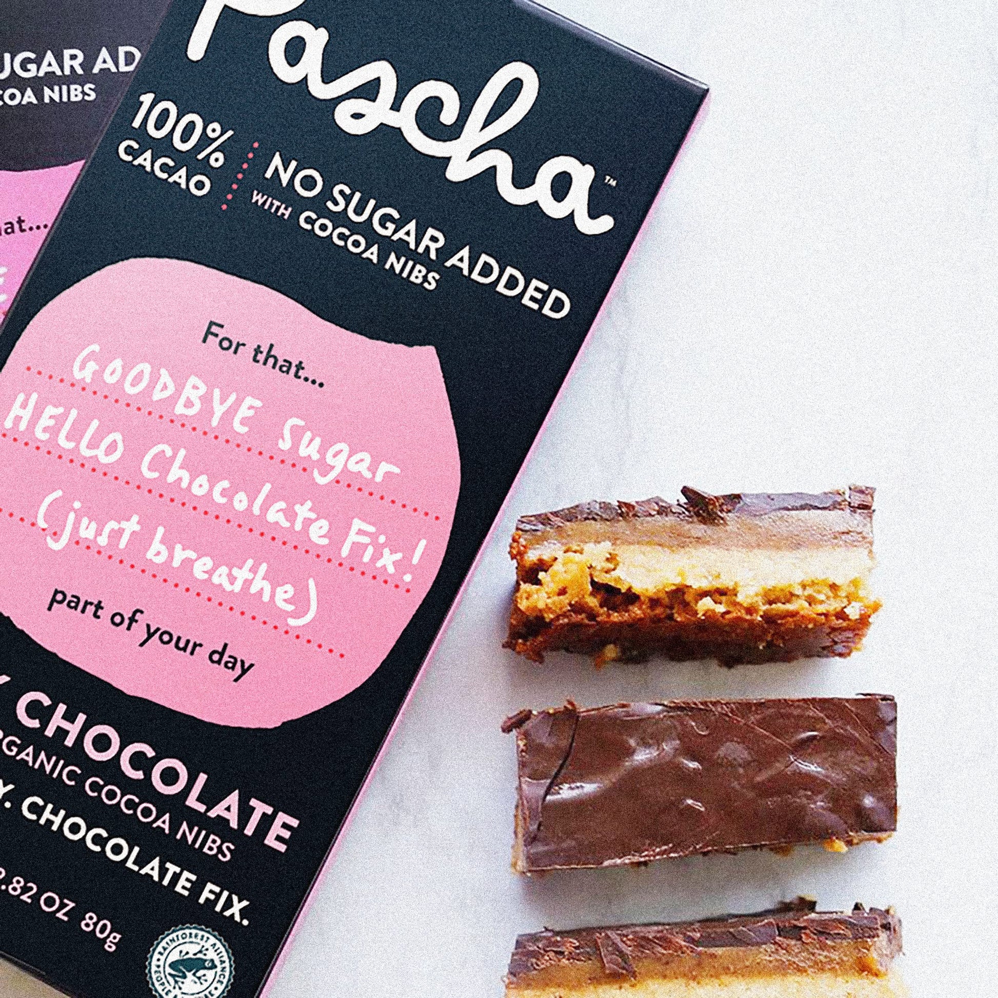 Product image of Pascha Organic No Added Sugar 100% Cacao Cocoa Nibs Chocolate Bars UTZ Gluten Free Non GMO Pack of 5