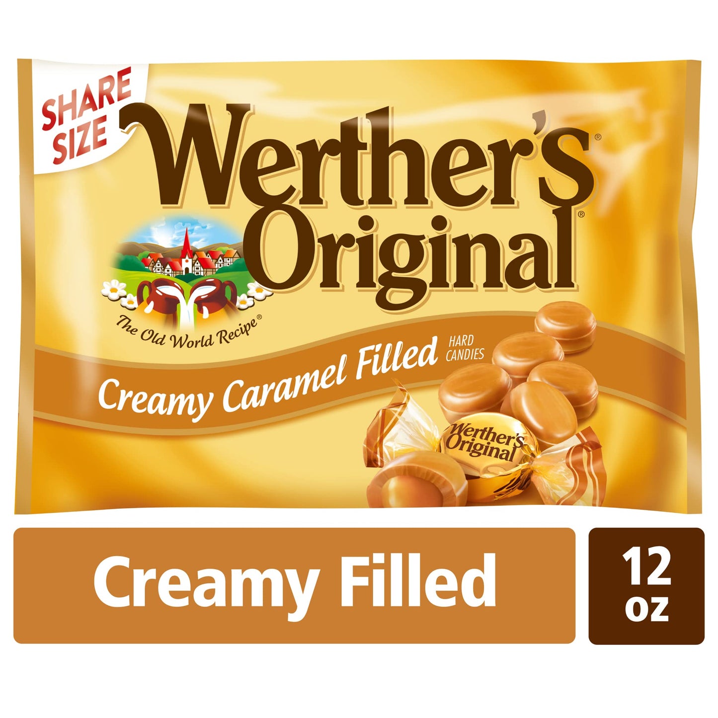 Product image of Werther's Original Creamy Caramel Filled Candy Bag 12 oz 12 oz