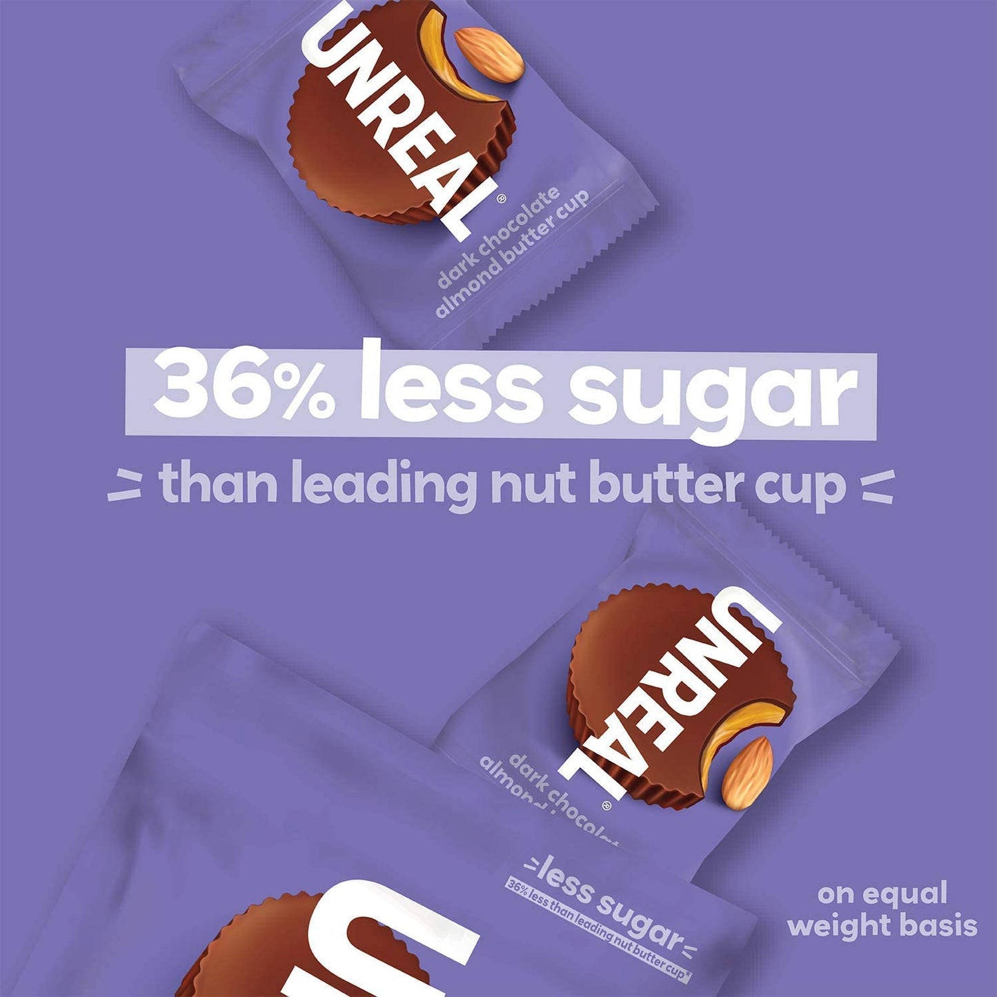 Product image of UNREAL Dark Chocolate Almond Butter Cups Vegan Non-GMO Less Sugar 3.2 oz 3.2 oz Pack of 2