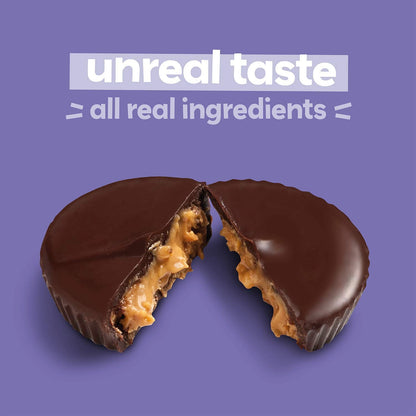Product image of UNREAL Dark Chocolate Almond Butter Cups Vegan Non-GMO Less Sugar 3.2 oz 3.2 oz Pack of 2