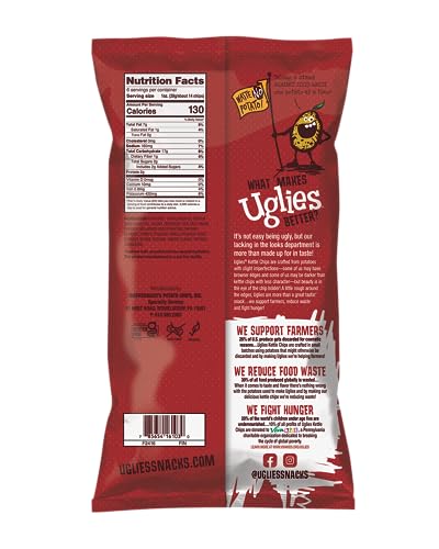 Product image of Uglies BBQ Kettle-Cooked Potato Chips Gluten-Free Kosher-Friendly Non-GMO Bags 6 oz 6 oz Pack of 4