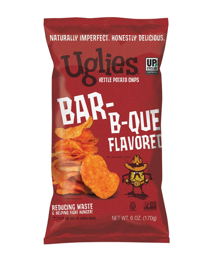 Product image of Uglies BBQ Kettle-Cooked Potato Chips Gluten-Free Kosher-Friendly Non-GMO Bags 6 oz 6 oz Pack of 4