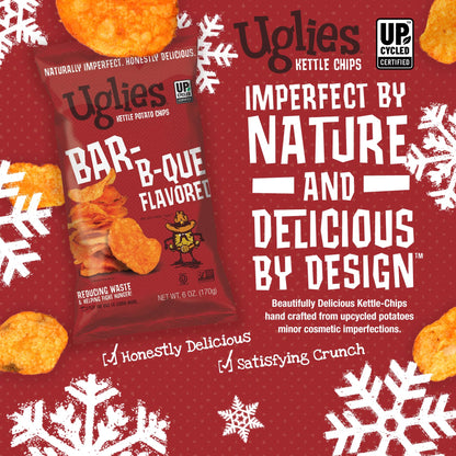 Product image of Uglies BBQ Kettle-Cooked Potato Chips Gluten-Free Kosher-Friendly Non-GMO Bags 6 oz 6 oz Pack of 4