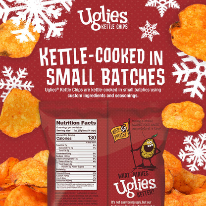 Product image of Uglies BBQ Kettle-Cooked Potato Chips Gluten-Free Kosher-Friendly Non-GMO Bags 6 oz 6 oz Pack of 4