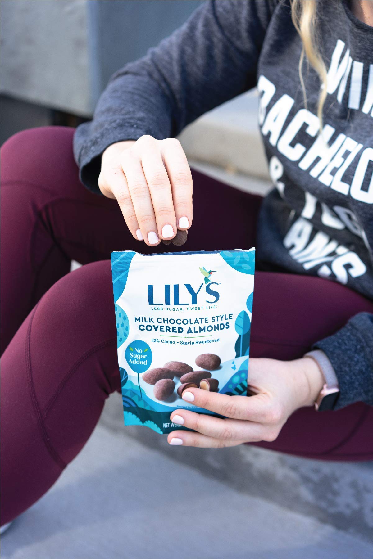 Product image of Lily's Milk Chocolate Style Covered Almonds Stevia Sweetened No Added Sugar Low-Carb Keto-Friendly