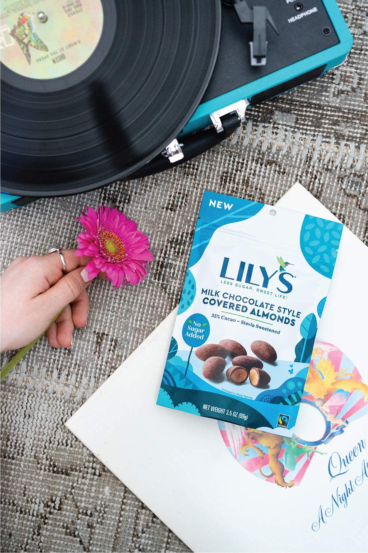 Product image of Lily's Milk Chocolate Style Covered Almonds Stevia Sweetened No Added Sugar Low-Carb Keto-Friendly
