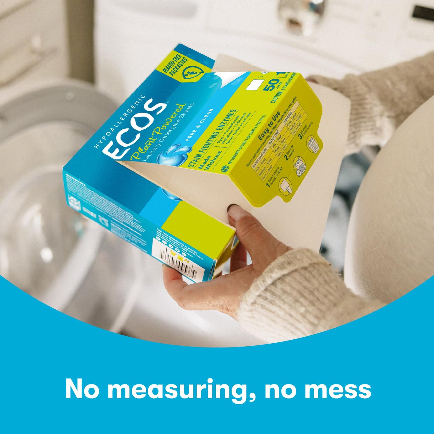 Product image of ECOS Laundry Detergent Sheets Laundry Detergent Lavender Plastic Free Vegan Sheets Washer Hypoallergenic 50