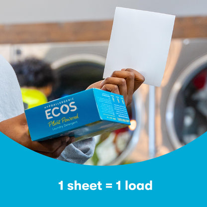 Product image of ECOS Laundry Detergent Sheets Laundry Detergent Lavender Plastic Free Vegan Sheets Washer Hypoallergenic 50