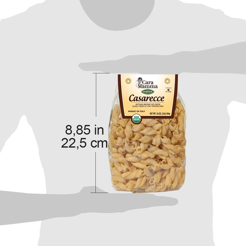 Product image of Mantova Organic Italian Specialty Pasta Caserecce Artisan Non-GMO Vegan Imported from Italy 1 lb Pack of 2