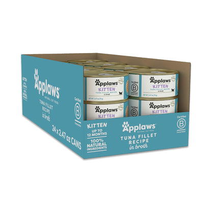 Product image of Applaws Natural Wet Kitten Food Tuna Fillet in Broth Cans Limited Ingredient No Additives 2.47 oz 2.47 oz