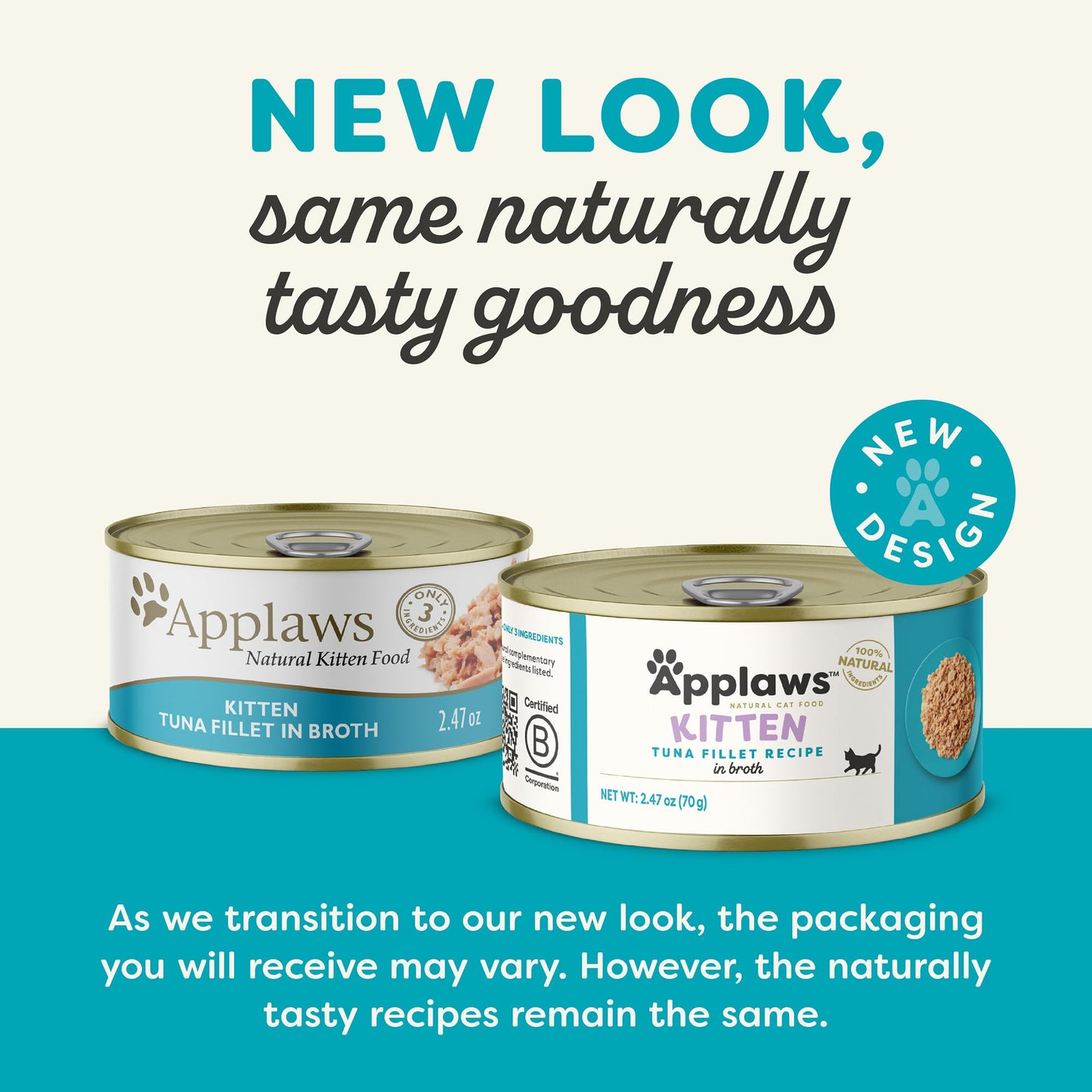 Product image of Applaws Natural Wet Kitten Food Tuna Fillet in Broth Cans Limited Ingredient No Additives 2.47 oz 2.47 oz