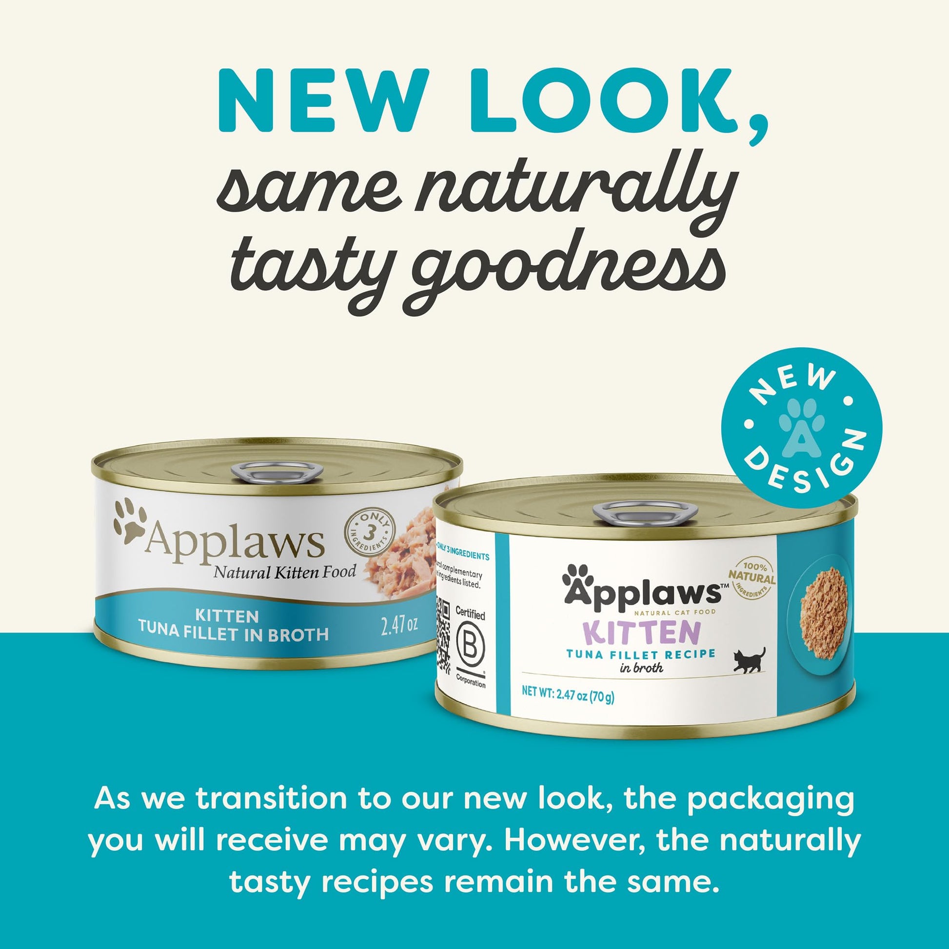 Product image of Applaws Natural Wet Kitten Food Tuna Fillet in Broth Cans Limited Ingredient No Additives 2.47 oz 2.47 oz