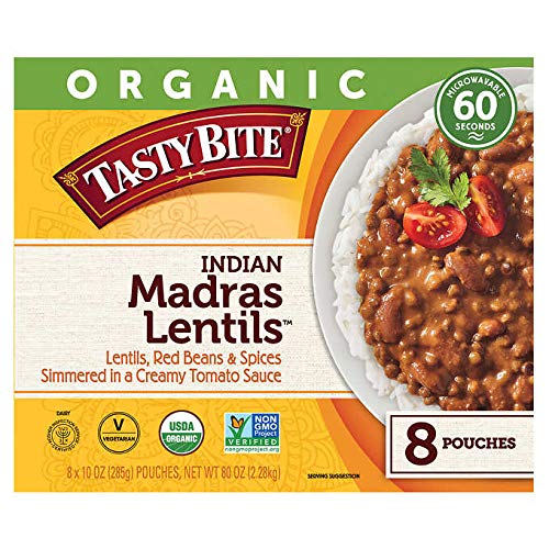 Product image of DAILYLIVE Tasty Bite Organic Vegetarian All Natural Indian Madras Lentils Lentils Red Beans and Spices