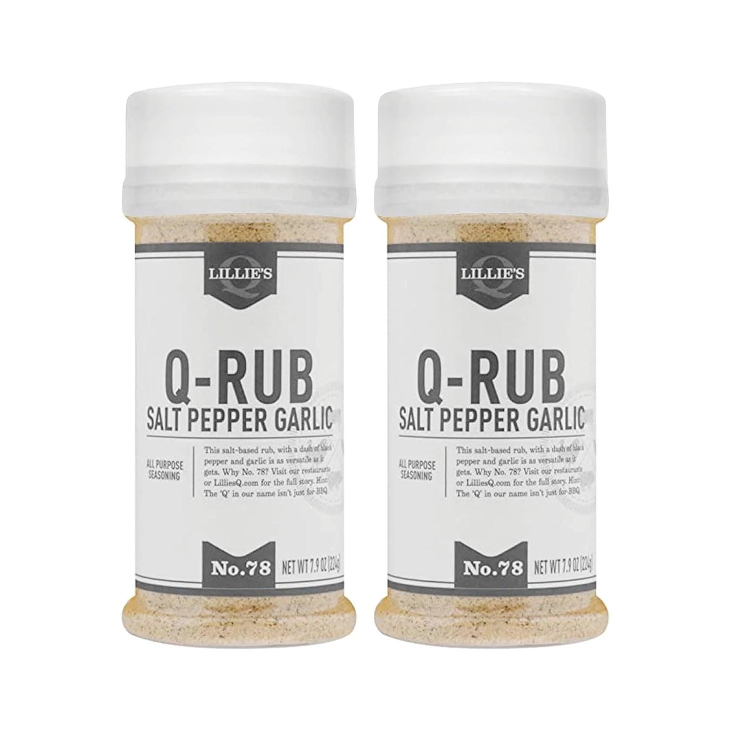 Product image of Lillie's Q BBQ Rub Salt-Based All-Purpose Barbeque Seasoning Garlic and Black Pepper 7.9 oz 7.9 oz Pack of 2