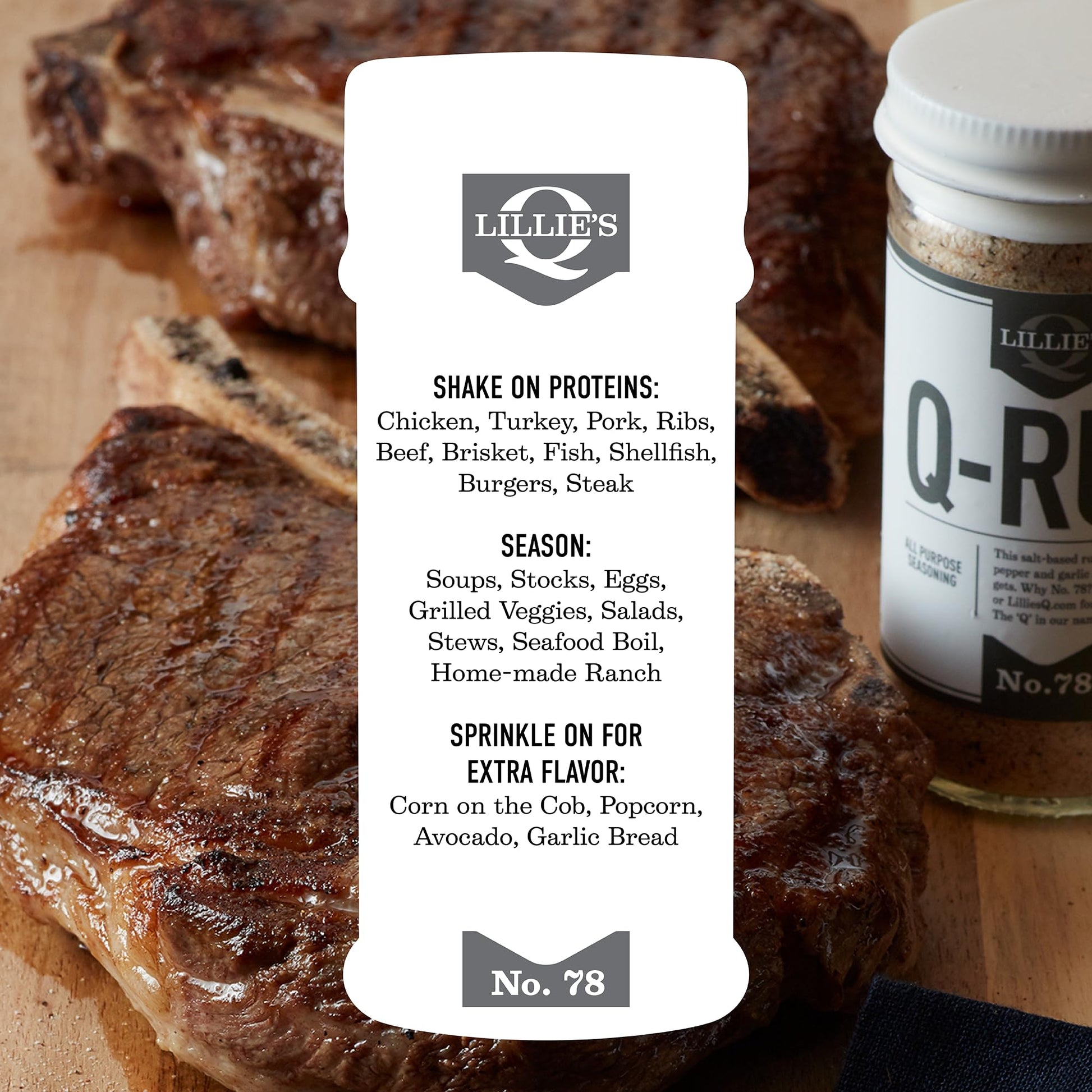 Product image of Lillie's Q BBQ Rub Salt-Based All-Purpose Barbeque Seasoning Garlic and Black Pepper 7.9 oz 7.9 oz Pack of 2