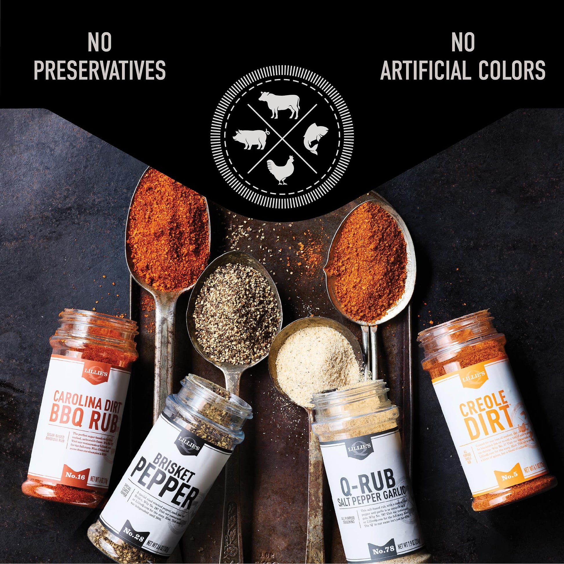 Product image of Lillie's Q BBQ Rub Salt-Based All-Purpose Barbeque Seasoning Garlic and Black Pepper 7.9 oz 7.9 oz Pack of 2
